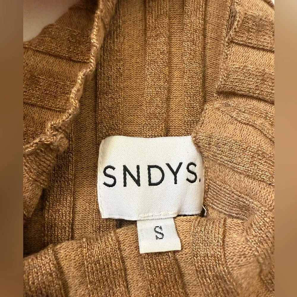 SNDYS. Ribbed Sweater Dress Size Small S Brown / Tan Revolve - Picture 2 of 7